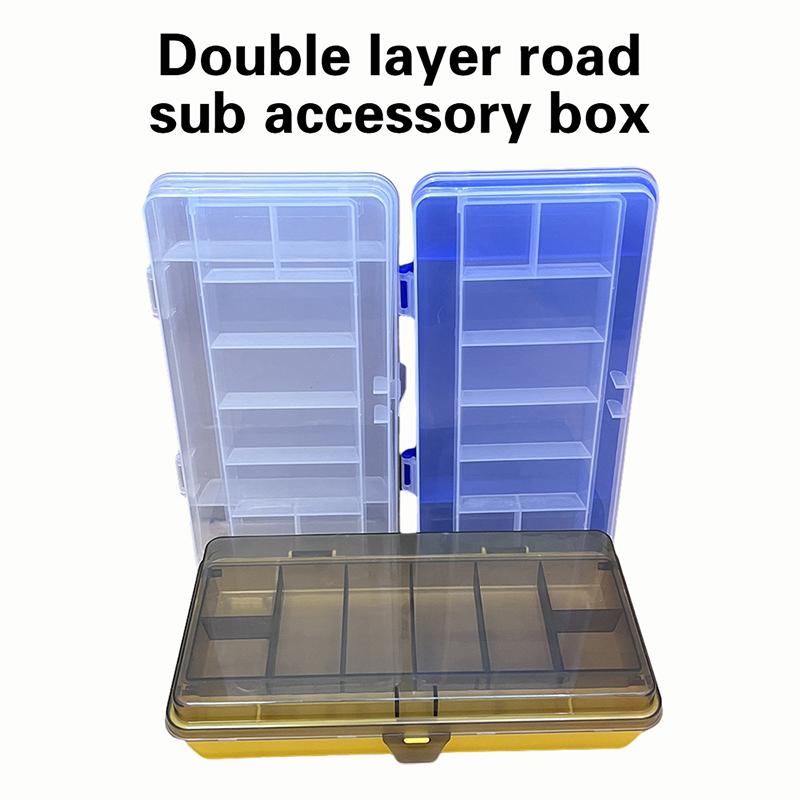 Double Laya Fishing Tackle Box Pp Accessory Tool Box Separate Area Fake Bait Fishing Organizer