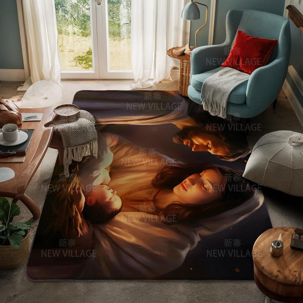 House Entrance Carpet Home Door Mat Living Room Bath Foot Bathroom Non-slip Water Absorption Rugs Bath Merry Christmas Winter