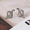 Luxurious Snake-Shaped Micro-Paved Diamond Stud Earrings