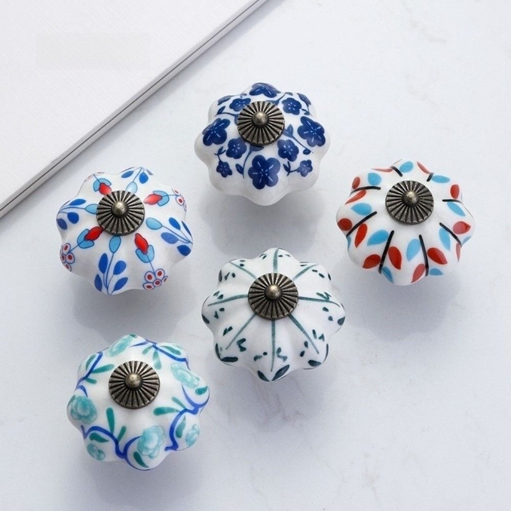 Ceramic Cabinet Door Knobs Pumpkin Shape Furniture Knobs Ceramic Cabinet Knobs Dresser Drawer