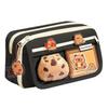 9-Layer Capybara Pencil Case with Stickers Kawaii Zipper Pencil Case Large Capacity Stationery Storage Pouch for Kids Stationery