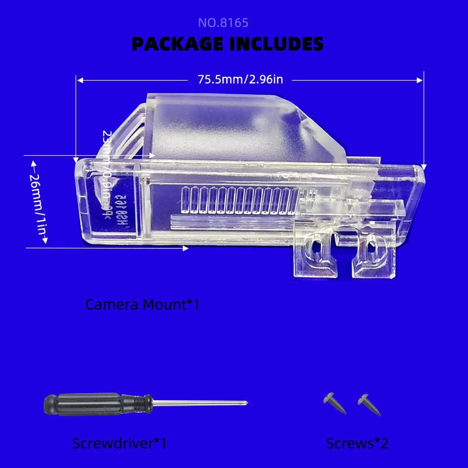 

HD Backup Camera Bracket Vehicle Mount Holder License Plate Light Housing Fits Nissan Qashqai Patrol Kicks Sunny Infiniti Q50