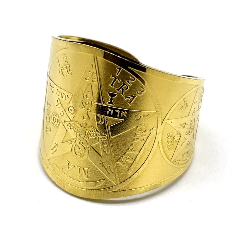 Je Tetragrammaton Pentagram Amulet Pentacle Ring for Women Men Stainless Steel Gold Silver Color Solomon Rings Jewelry