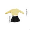1/12 Long Sleeve Pullover and Skirt Costume Casual Off Shoulder Sweatshirt for 6inch Female Doll