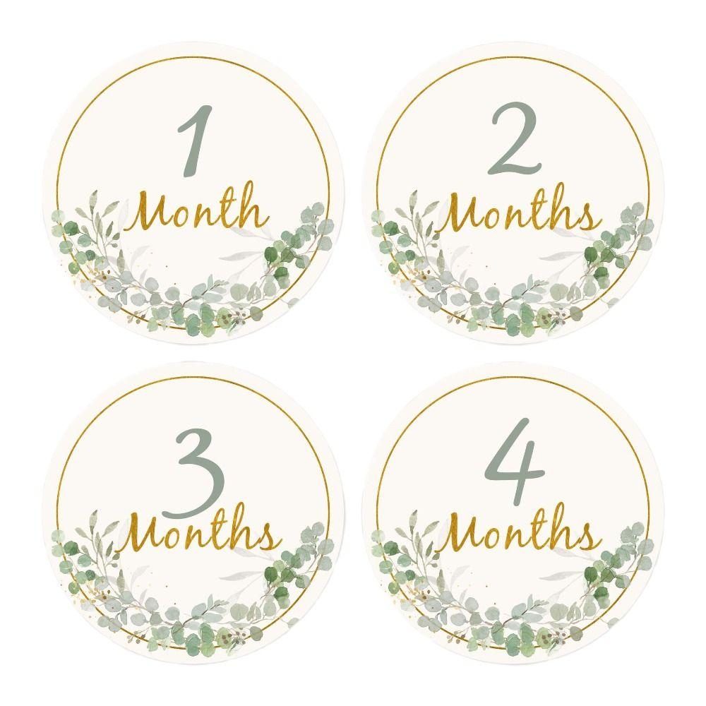 12pcs Number Baby Milestone Card Reusable Newborn Gifts Milestone Photography Card  Neonate