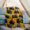 Truck Theme Printed Blanket - Perfect for Couch, Bed, Travel & Outdoor Use | Machine Washable, Cozy & Durable.