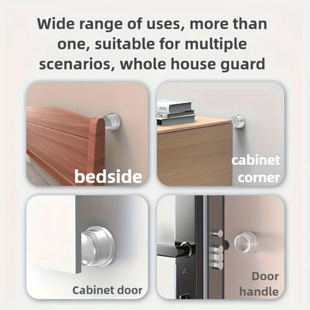 Transparent Silicone Silicone Door Stopper PET Oil Rubbed No Drill Door Stopper Cylinder Creative Anti Bump Pad