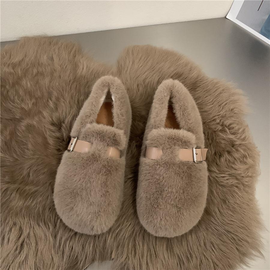 

Flat bottomed cotton shoes for women in winter 2025 new style for outerwear with plush insulation for women 40 хакі