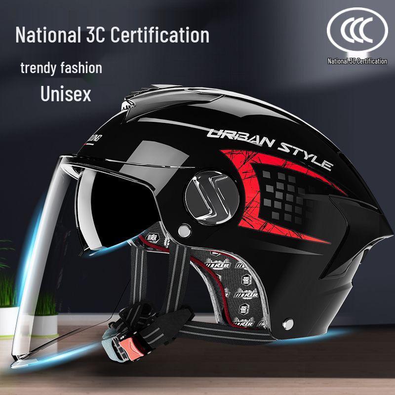 Certified Electric Motorcycle Helmet: Four Seasons, Sun Protection, Lightweight, High-End Safety