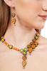 Handmade Terracotta Jewelry Set: Dangle Necklace & Earrings