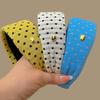 Korean Style Polka Dot Wide Edge Headband - Fashionable Retro Hair Accessory for All Seasons