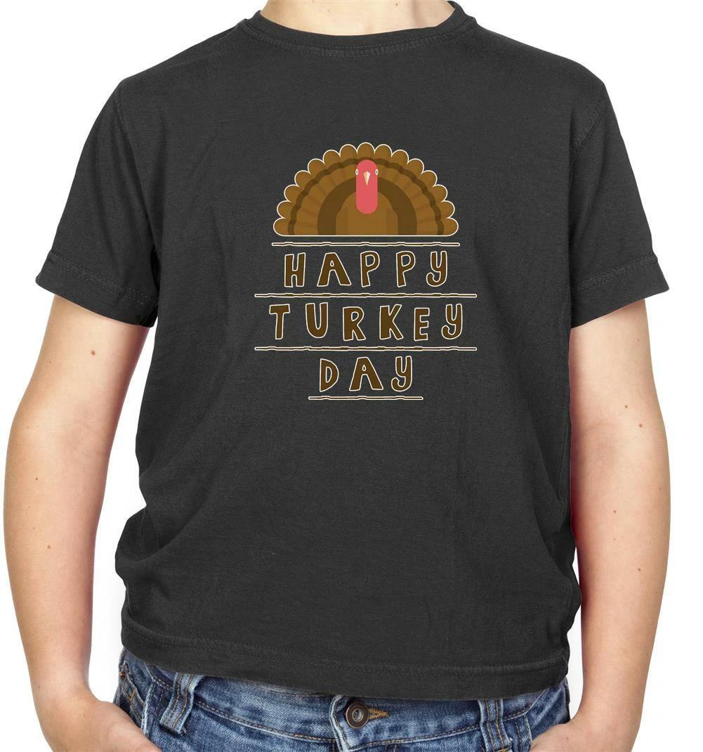 

Happy Turkey Day Kids T-Shirt - Thanksgiving - Pilgrims - USA - Celebration 140