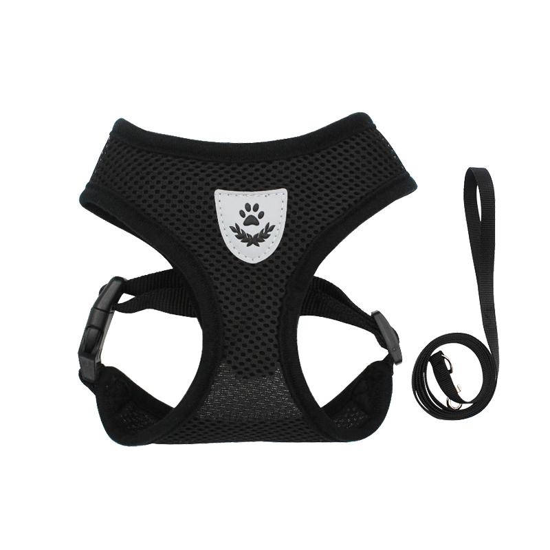 Pet Puppy Harness Leash Set for Small Dogs Cats Reflective Breathable Dog Chest Strap Walking Yorkie Vest Traction Rope Supplies