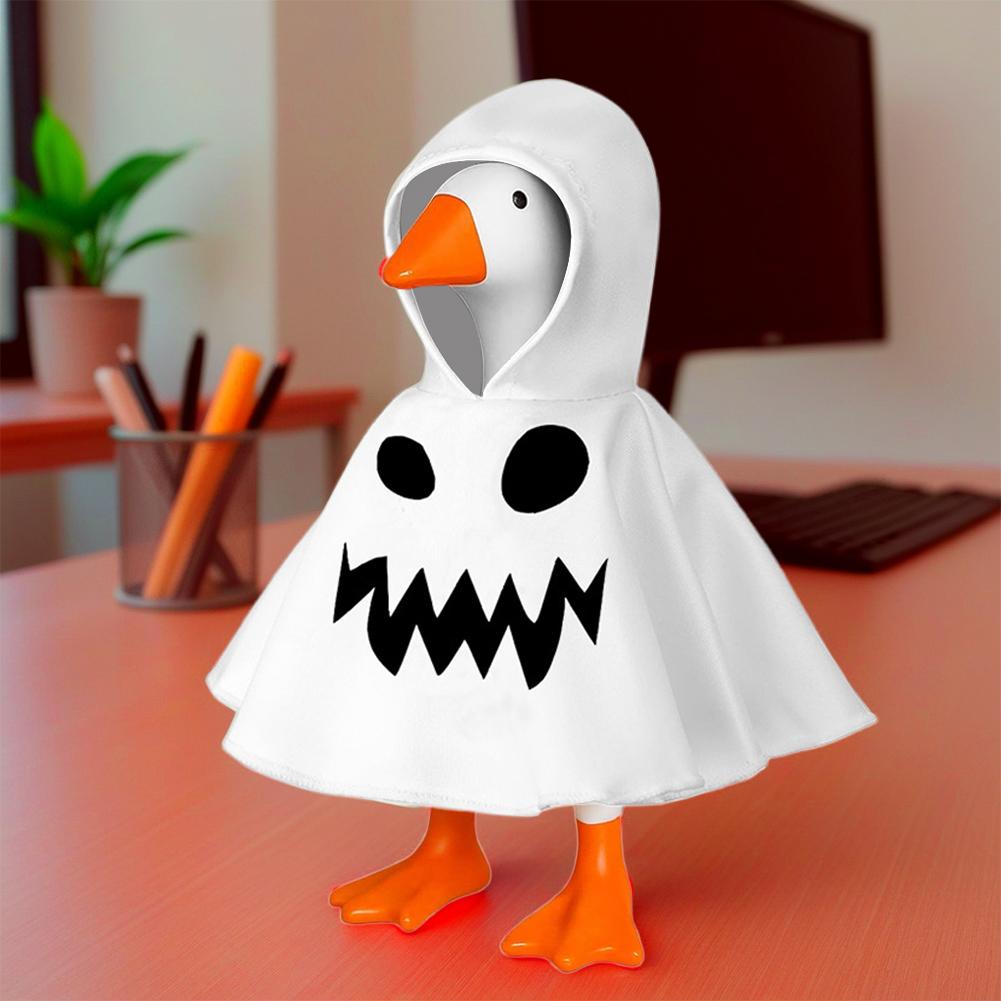 Hallowmas Desk Goose Hoodie For 7Inch Goose Statue Outfit Miniature Hoodie Clothes For Desktop Goose Table Decor