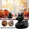 Duck Figurine Resin Halloween Duck Statue Outdoor Festive Desktop Home Decoration For Entryway Nightstand Workplace Dorm