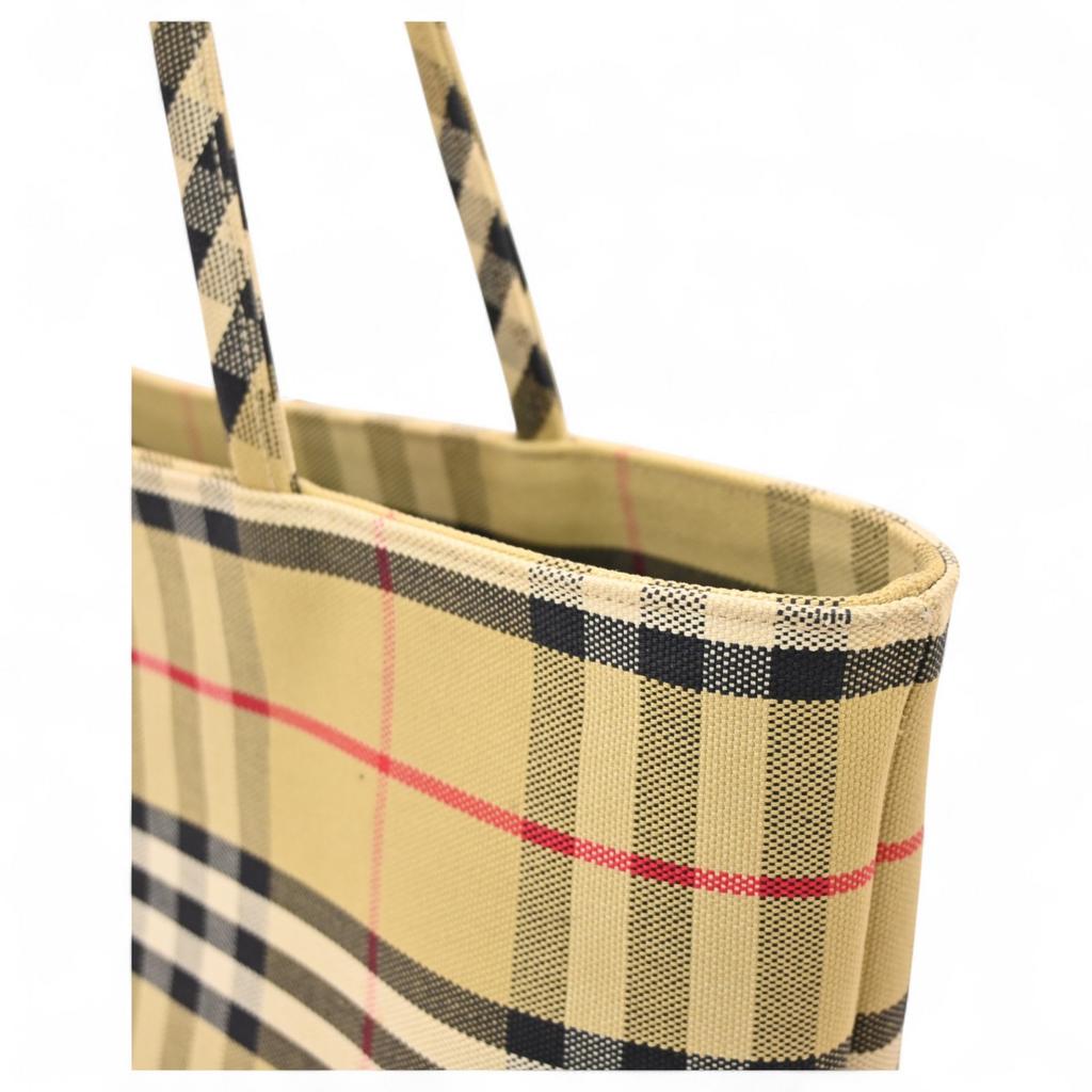 Auth Burberry London Nova Check Tote Bag bb9813je