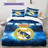 Madrid team Pattern Bedding Home Decoration Birthday Gift (1 * duvet cover + 2 * pillowcase, without core)