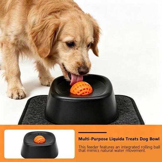 Dog Licking Ball Slow Feeder Semi-Liquid Foods Anti-Splashing Pet Slow Feeding Bowl Food-Grade Silicone Dog Bowl