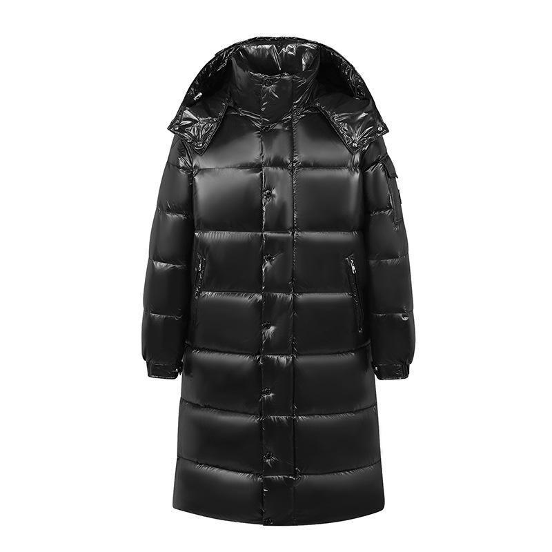 Winter Down Jacket New Winter Clothing Long Over Knee Leave-in Glossy Men's and Women's Universal Couple Jacket