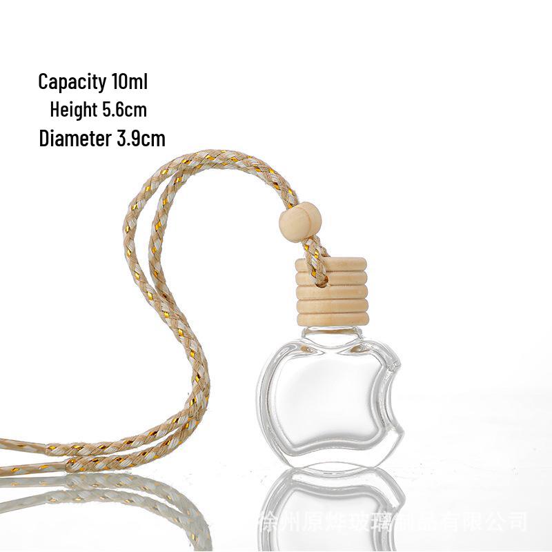 Glass Car Diffuser Bottle with Lanyard, 8ml/10ml, High-Value Aromatherapy Refillable Pendant with Lid.