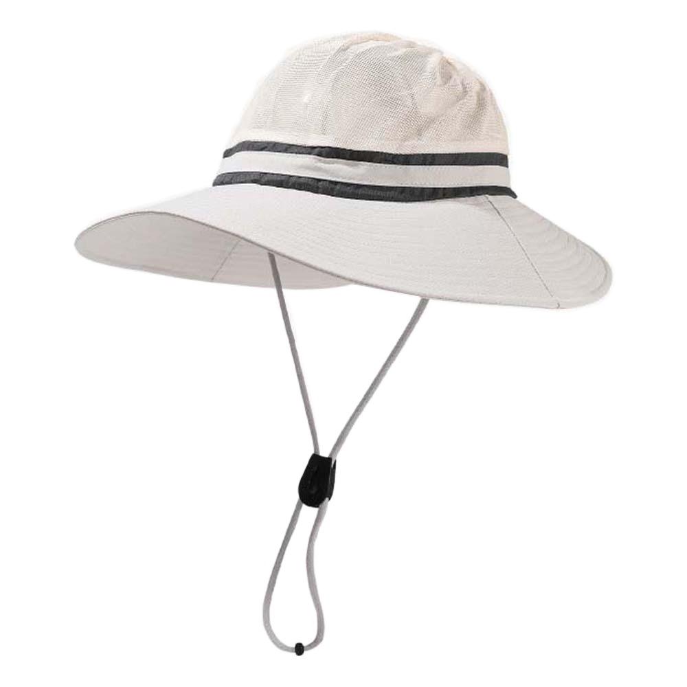 Portable Top Mesh Fisherman Cap Breathable Foldable Bucket Hat Summer Basin Cap Travel бежевый