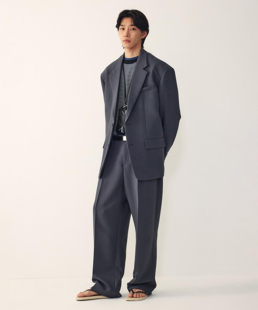 STUDIO TOMBOY [Men] Single-Pleat Formal Slacks_Dark Gray 9156131552
