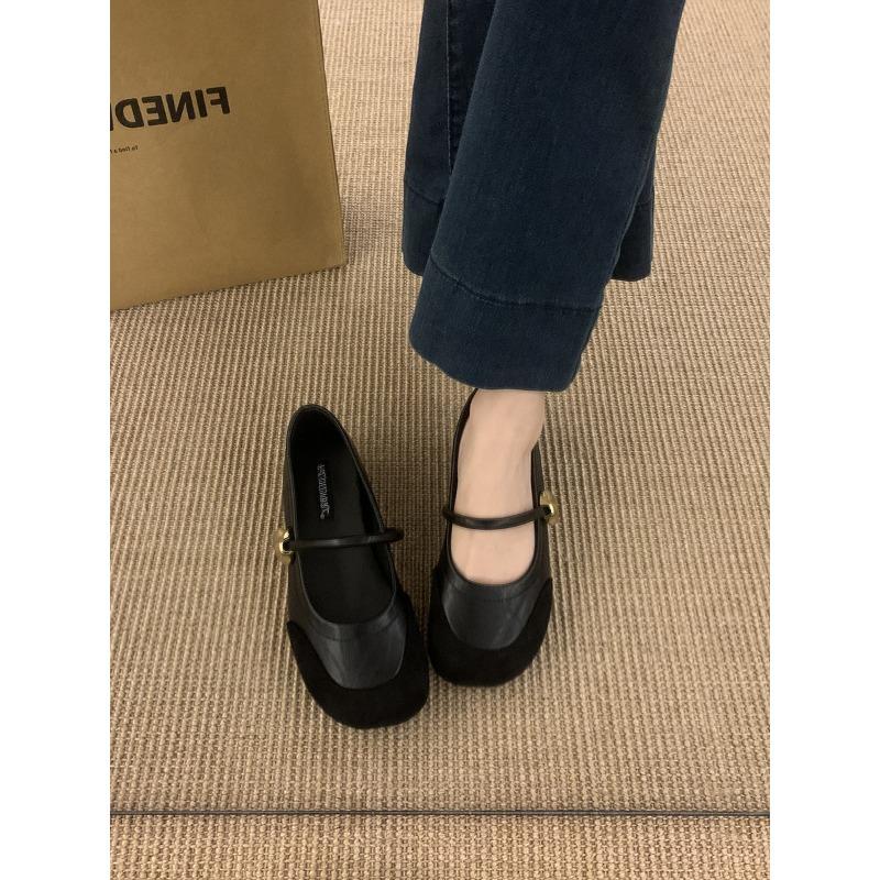 Spring and Autumn New Silver Inner Height Increase Mary Jane Shoes Round Head Light Mouth Word with Commuting Single Shoes Women's Shoes