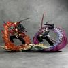 Kimetsu No Yaiba Fierce Battle with Black Death Mou Battle Tsukuni Enichi Luminous Version GK Statue Model Ornament Figure Wholesale