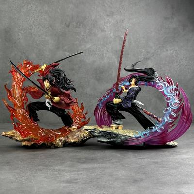 Kimetsu No Yaiba Fierce Battle with Black Death Mou Battle Tsukuni Enichi Luminous Version GK Statue Model Ornament Figure Wholesale