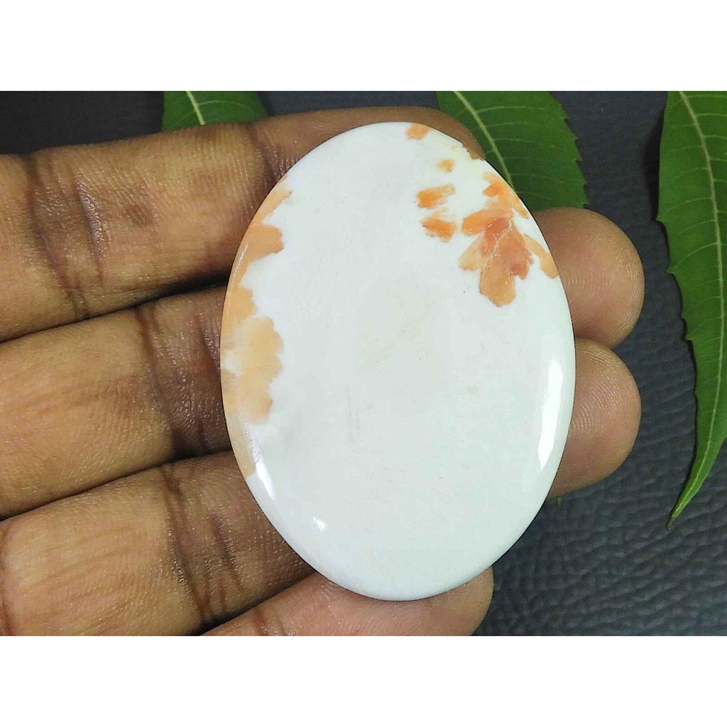 Natural Pink Scolocite Oval Shape cabcohon Loose Gemstone 74Cts. 36X51X06MM SK-3519