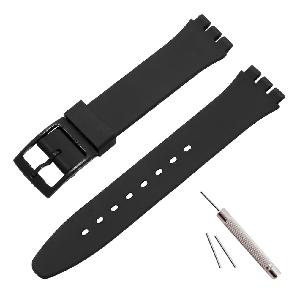 Silikonowy Pasek do Zegarka 16mm 17mm 19mm 20mm dla Swatch Kolorowy Pasek Sportowy Gumowy Zamienny Pasek na Nadgarstek Bransoletka Akcesoria do Zegarka