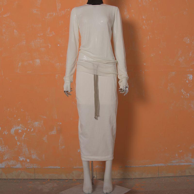 

DRK Series Ro Dark Style Women s Back Slit Skirt Special Offer with Unavailable Return/Exchange White 48/M
