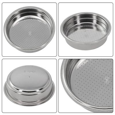 51MM/58MM Stainless Steel Pressurized 1 Hole Coffee Filter Baskets Replacement Parts Single/Double Cups Coffee Tools