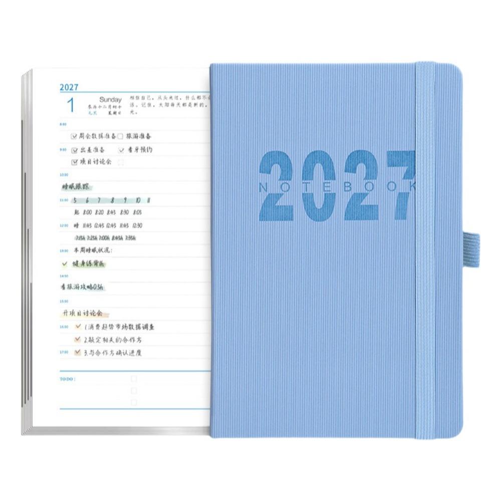 Wear-resistant 2027 Schedule Planner Notepad English Office Work Planner  Travel