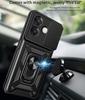 Slide Lens Armor Funda for OPPO A3X 4G Global Case Stand Cover for OPPO A3X A3 Pro 5G India A40 A60 A80 Case Magnetic Ring Case