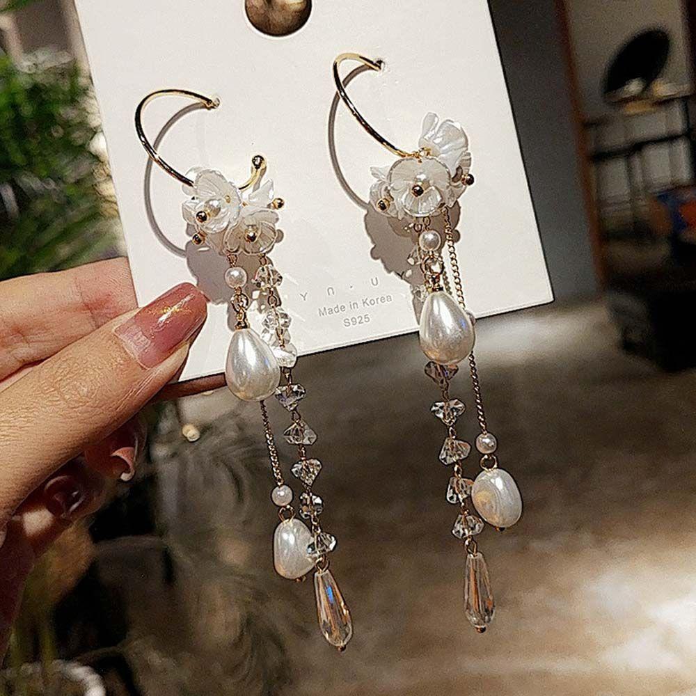 Beads Long Water drop Fringed For Women Dangle Earrings Tassels Earrings Drop Earrings Jewelry