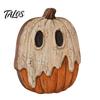 Retro Crackled Paint Ornaments Halloween Wooden Ornaments, Distressed Pumpkin/Cat Decorations, Desktop & Wall Textured Wood Craft Decors for