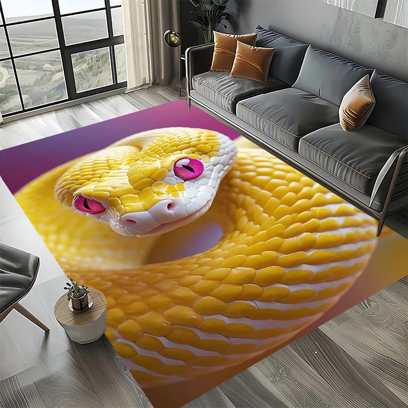 Living Room Sofa Kitchen Entrance Doormat Large Area Rugs 3D Printing Animal Snake Pattern Carpet Non Slip Balcony Floor Mat