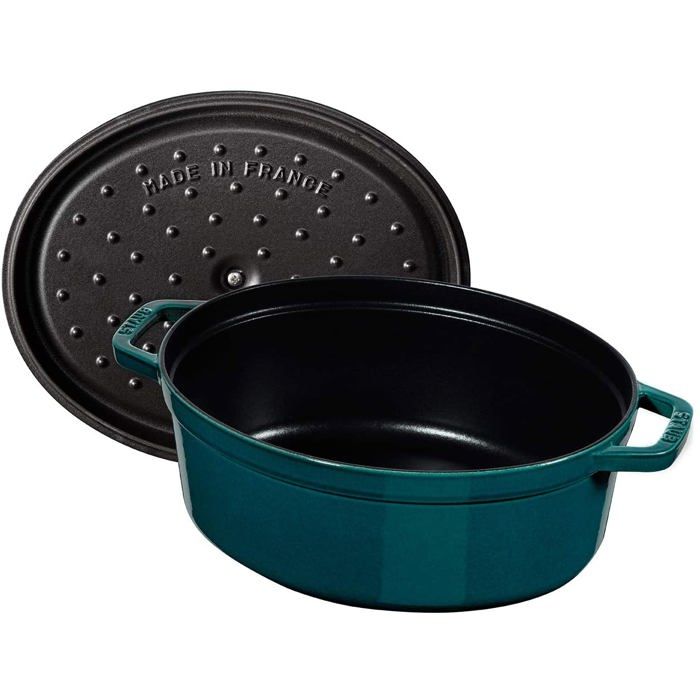 STAUB - Cocotte Ovale En Fonte, 31 Cm, Blue La Mer