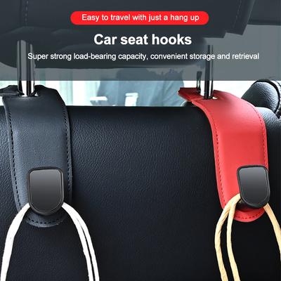 Ādas sēdekļa atzveltnes āķis Car Mounted āķis Ultra Fiber Leathe Multifunkcionāls automašīnas āķis Slēptie salona sēdekļi ar aizmugurējiem glabāšanas āķiem