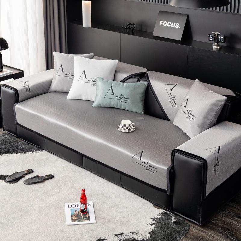 New Ice Silk Sofa Cushion Summer Mat Non-Slip Seat Cushion Summer Living Room Leather Sofa Cover Cover Cloth Towel