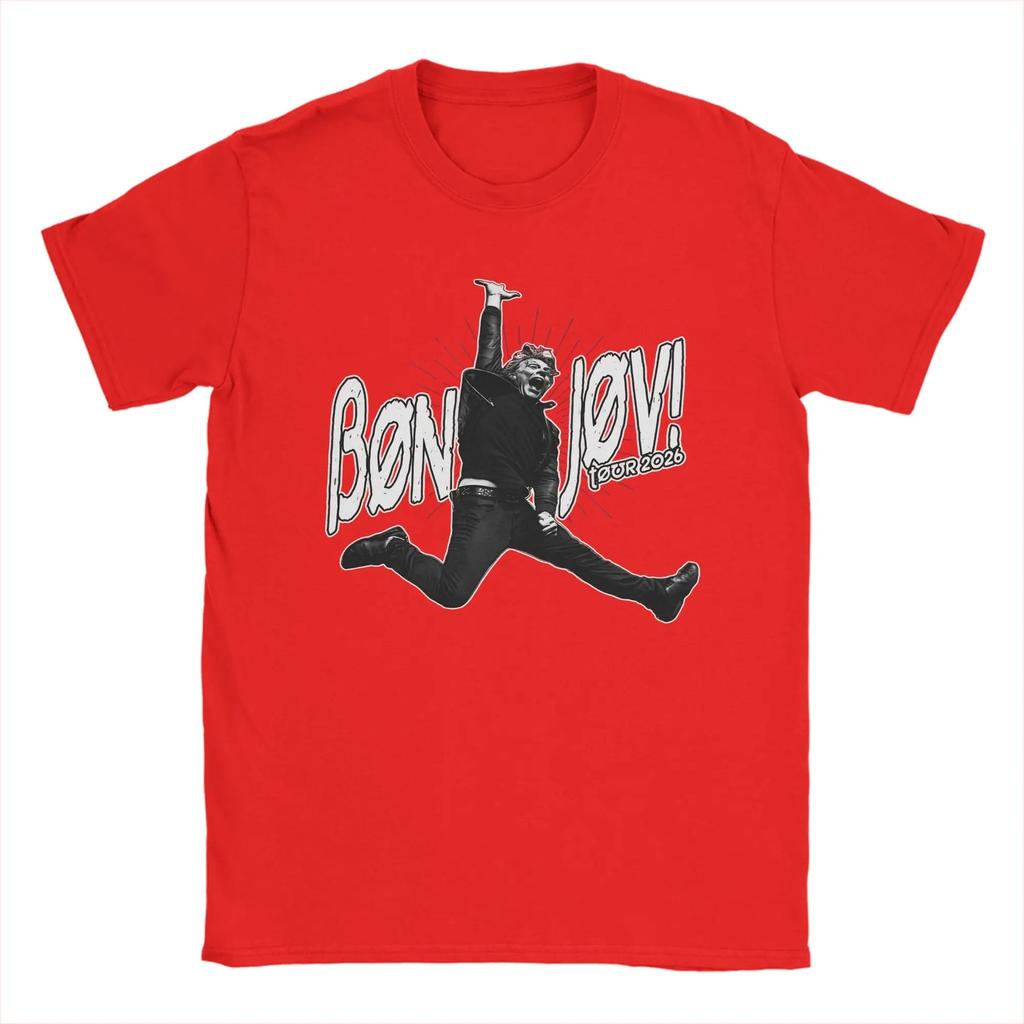 Hard Rock Band Bon Jovi Tour 2026 Poster Print Tshirt Unisexs Unisexs Clothing Streetwear Y2k Fashion Top Cotton Solf Summer Tee