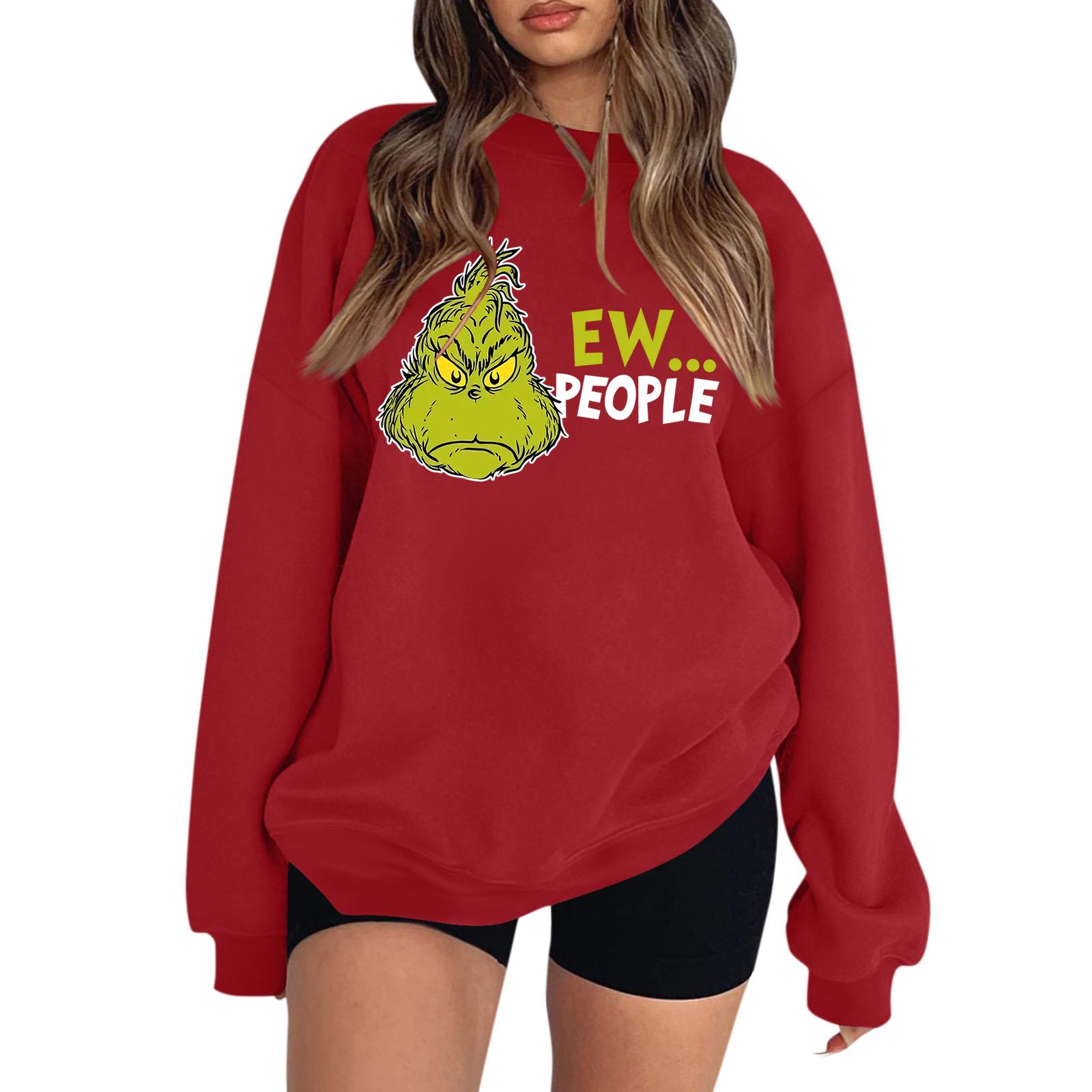 

Женская толстовка Colorblock с длинным рукавом и круглым вырезом, повседневная, удобная, свободная, легкая, женская толстовка XXL красный