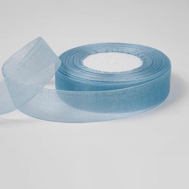 50yards Braided Hair Ribbon Binding Bow Ties DIY for Gift Wrapping 2.5cm Floral Bouquet Decorative Tulle Ribbon