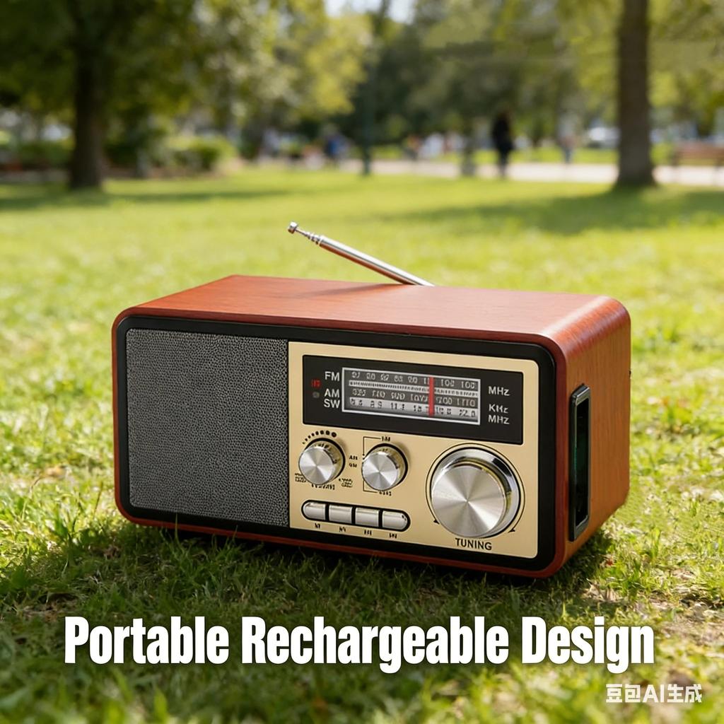 Hifi Bluetooth Speaker V5.4 Sound Retro Gramophone Style Radio 3-Band FM/AM/SW Radio Support TF Card/USB Fashion Design