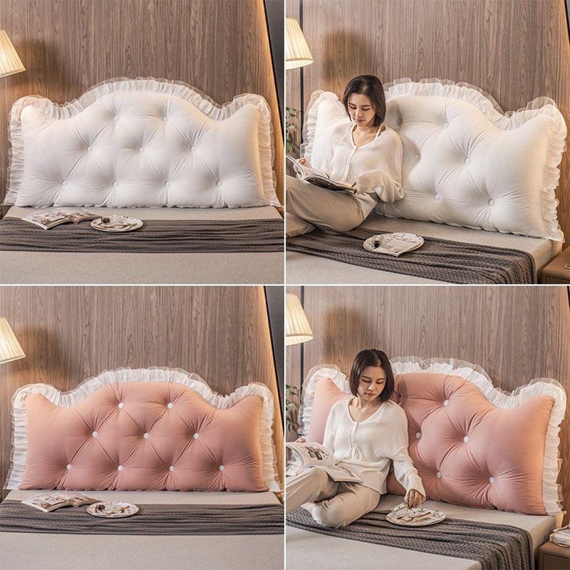 Princess Crown Removable & Washable Headboard Cushion – Large, Soft Upholstered Lumbar Pillow for Bedside & Tatami