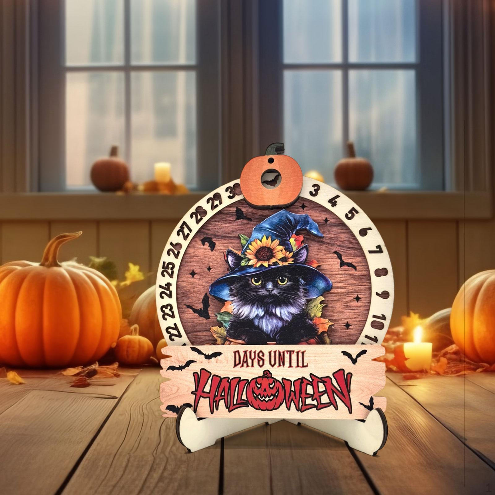 

Календарь Адвента на Хэллоуин Универсальный домашний декор для любителей кошек Праздничный Офис