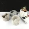 Concrete Cement Plant Pot Mold Flower Pot Silicone Mold Round Epoxy Resin Casting Molds for DIY Jewelry Storage Box
