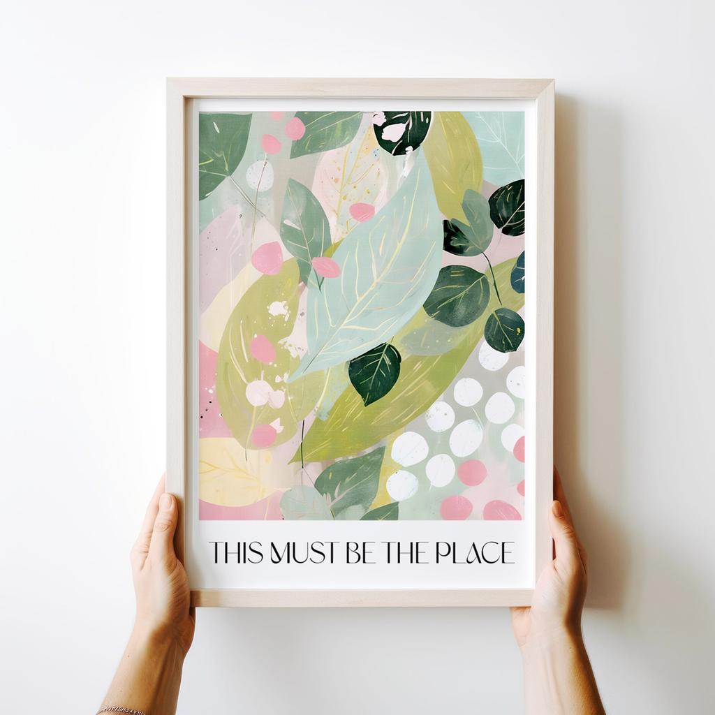 Poster Green Leaves Composition