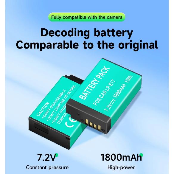1800mAh LPE17 LP E17 LP-E17 Battery +LCD USB Charger For Canon EOS RP 200D M3 M6 750D 760D T6i T6s 800D 8000D Kiss X8i Camera